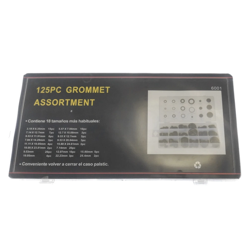 Anillos de cableado y tapones ciegos surtido 125 piezas TSX TOOL
