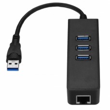 3 Portas Usb 3.0, Rede Gigabit Ethernet Lan O Adaptador De Rede Rj45 Hub A 1000mbps Pc Mac