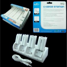 Base de carregamento 4 in 1 + 4 bateria Wii Remote [4 carga comandos em simultâneo] Wii CONTROLLERS  9.00 euro - satkit