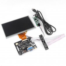 7 Inch Tft Lcd Monitor Para Raspberry Pi Painel De Toque + Placa De Controlo Hdmi Vga 2av