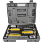 Jogo de Tas e Martelos de Chapeiro 7 pcs com Cabo de Fibra