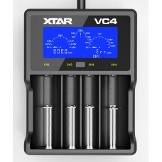 Xtar Mcvcvp124 Vc4 Carregador Universal Com Lcd Para Bateria De Li-Ion