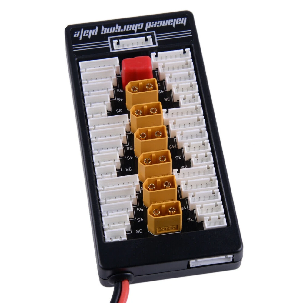 Placa de carga paralela LiPo con conector XT60 para múltiples baterías