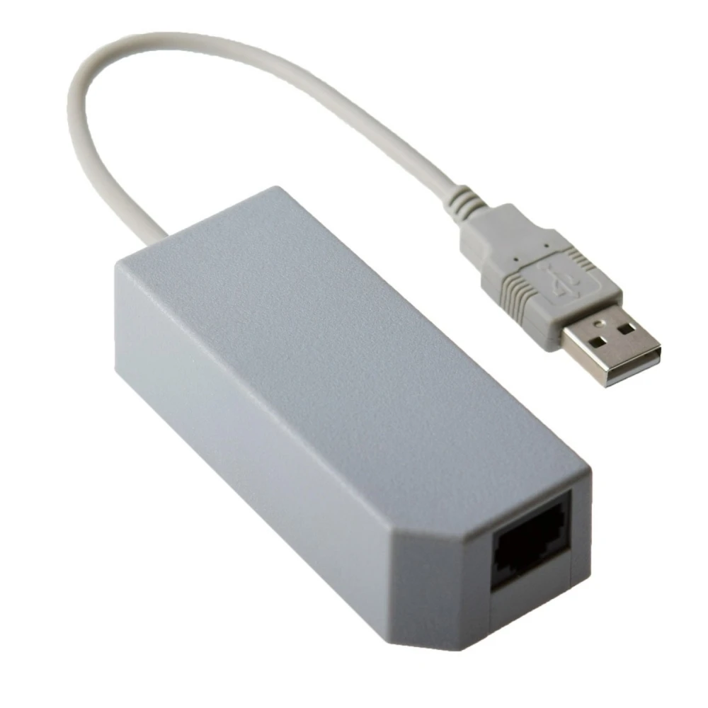 Adaptador de rede USB 2.0 Nintendo Wii para ligação por cabo rápida e estável
