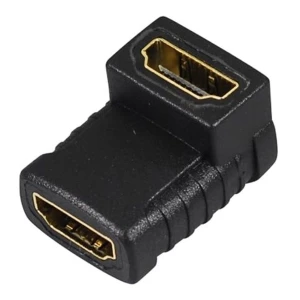 Adaptador HDMI fêmea para HDMI fêmea 90º para ligações compactas e seguras