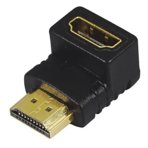 Adaptador HDMI macho para HDMI fêmea 90º para ligações compactas