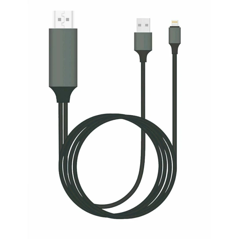 Adaptador Lightning para HDMI para iPhone - Cabo HDTV Apple compatível iOS