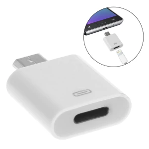 Adaptador Lightning fêmea de 8 pinos para Micro USB macho