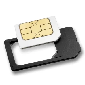 Adaptador MicroSIM para SIM preto flexível para iPhone e iPad