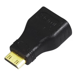 Adaptador Mini HDMI Macho para HDMI Fêmea para vídeo e áudio