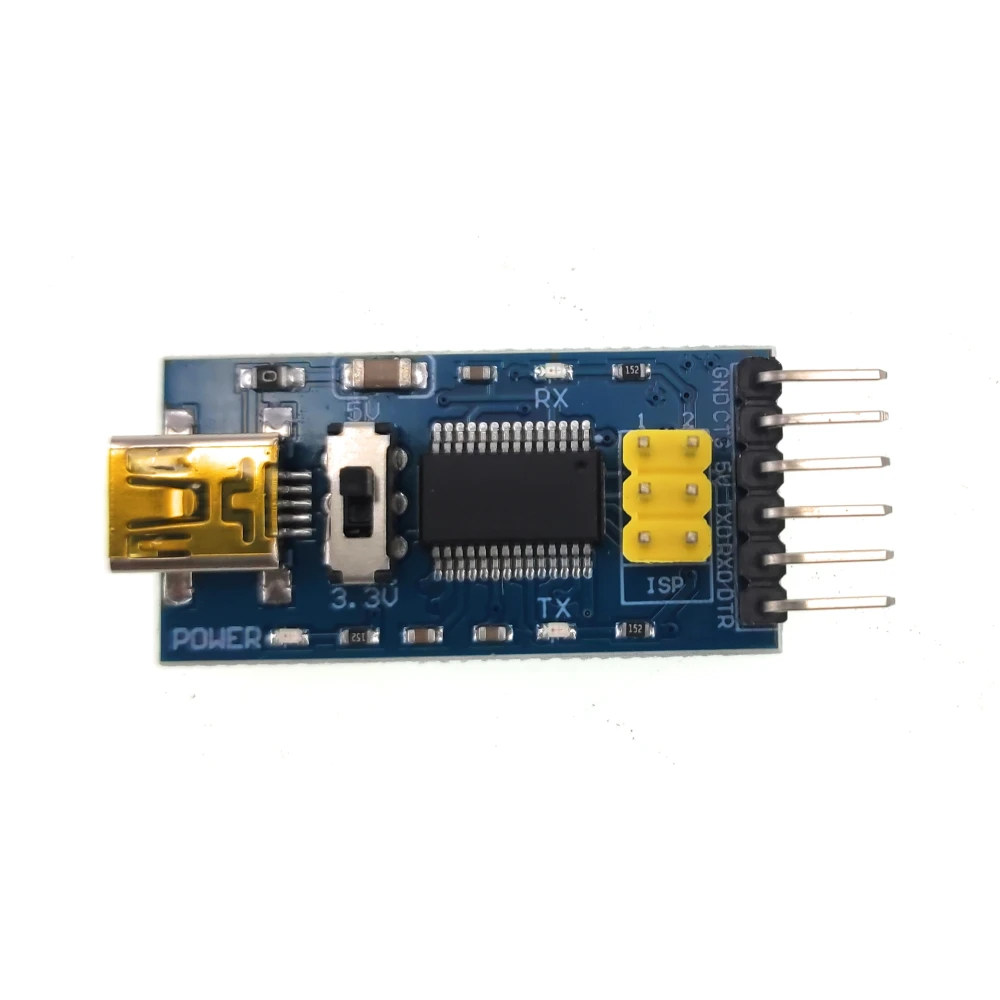 Adaptador USB FTDI FT232RL para Arduino Mini Port com seleção 3.3V e 5V