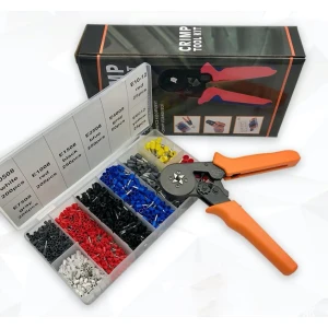 Alicate crimpador com terminais 0.25-10 mm² - Kit de 1200 peças