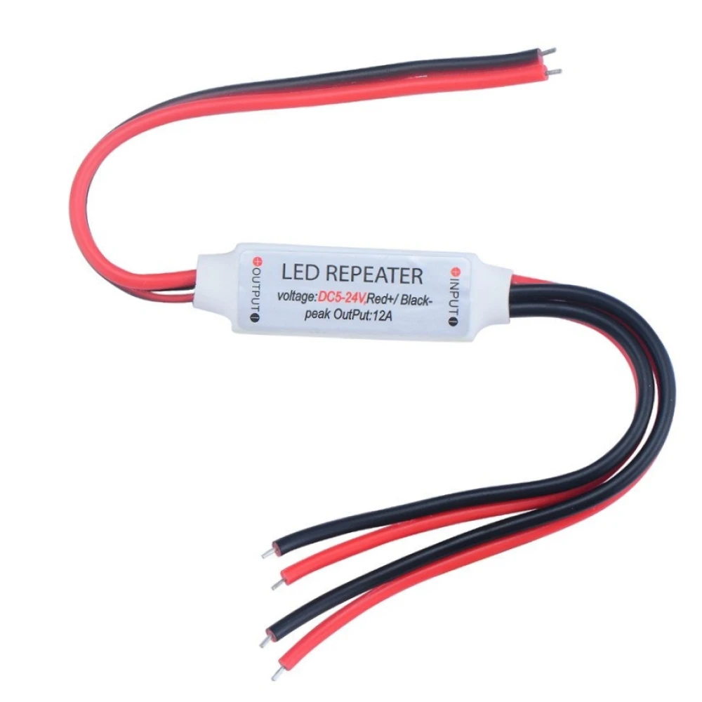 Amplificador para fita LED monocor 24V tamanho mini