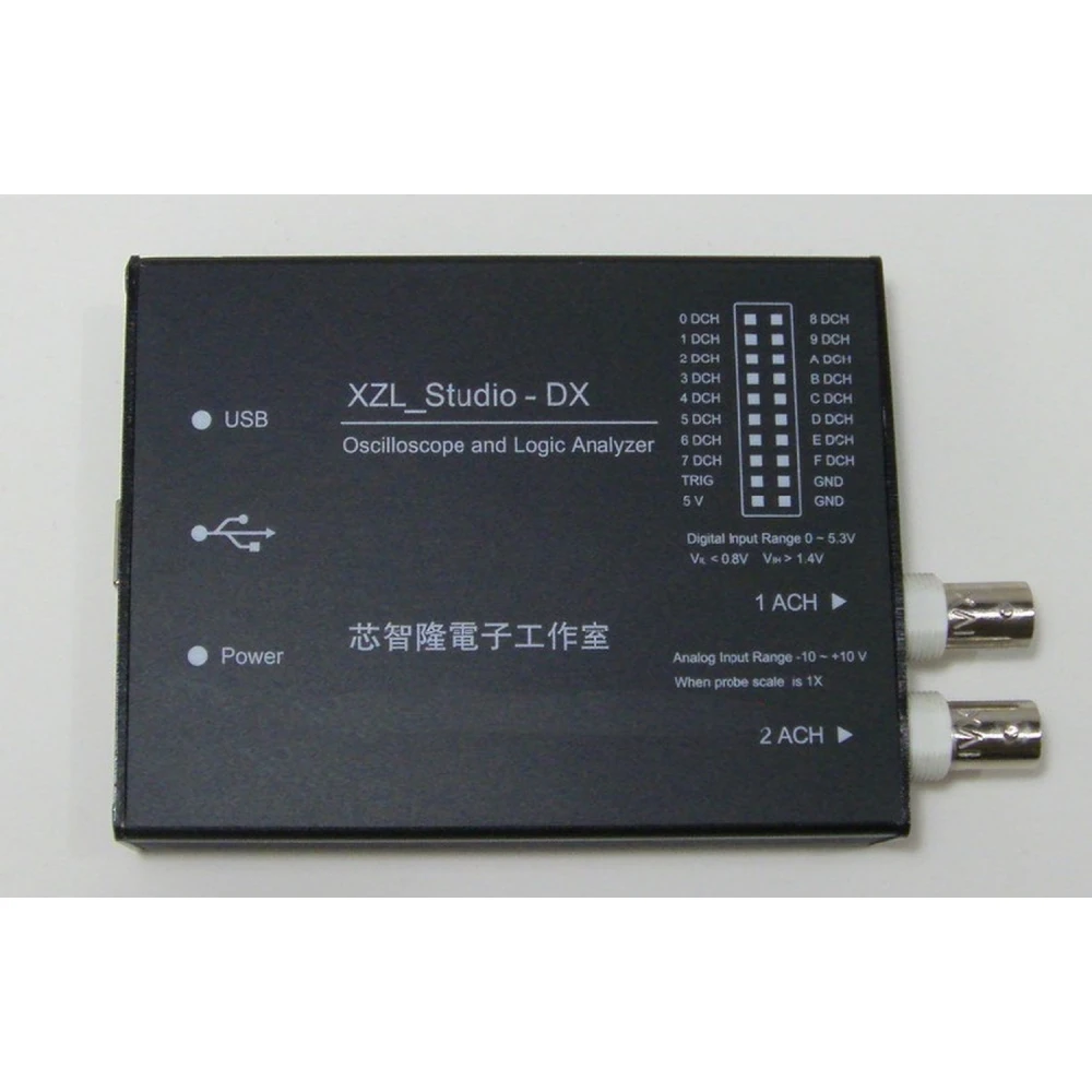 Analisador lógico e Osciloscópio USB XZL Studio DX para Windows