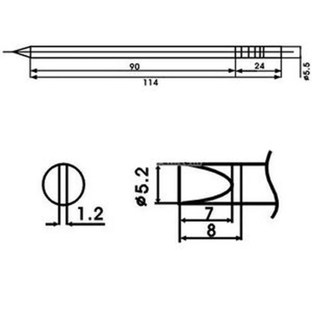 Aoyue LF-52D ponta de soldador com resistência incluída para estações de soldadura