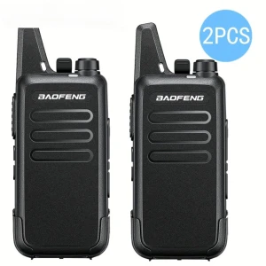 Baofeng Walkie Talkie T20 Recargável - Pack de 2 Unidades com Auriculares Pinganillo