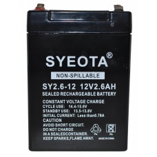 Bateria Chumbo Recarregável 12v / 2.6 Ah Sy2.6-12,, Alarmes, Balanças, Brinquedos