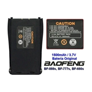 Bateria compatível Baofeng BF-888S 1500mAh 3,7V para walkie talkie