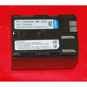 Bateria compatível Canon BP-522 7,4V 2700mAh para câmaras Canon
