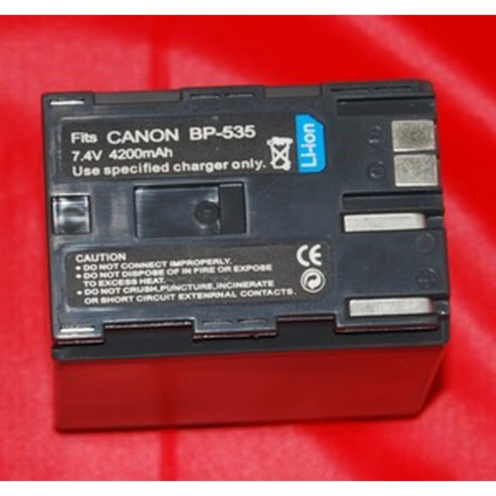 Bateria compatível Canon BP-535 para videocâmaras Canon