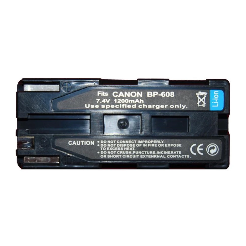 Bateria compatível Canon BP-608 para videocâmaras Canon