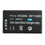 Bateria compatível Kyocera BP-1100S para câmaras digitais e videocâmaras