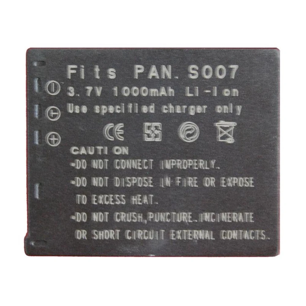 Bateria compatível Panasonic CGA-007E/BCD10 para câmaras Lumix
