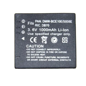 Bateria compatível Panasonic CGA-008E/BCE10E para câmaras digitais Panasonic