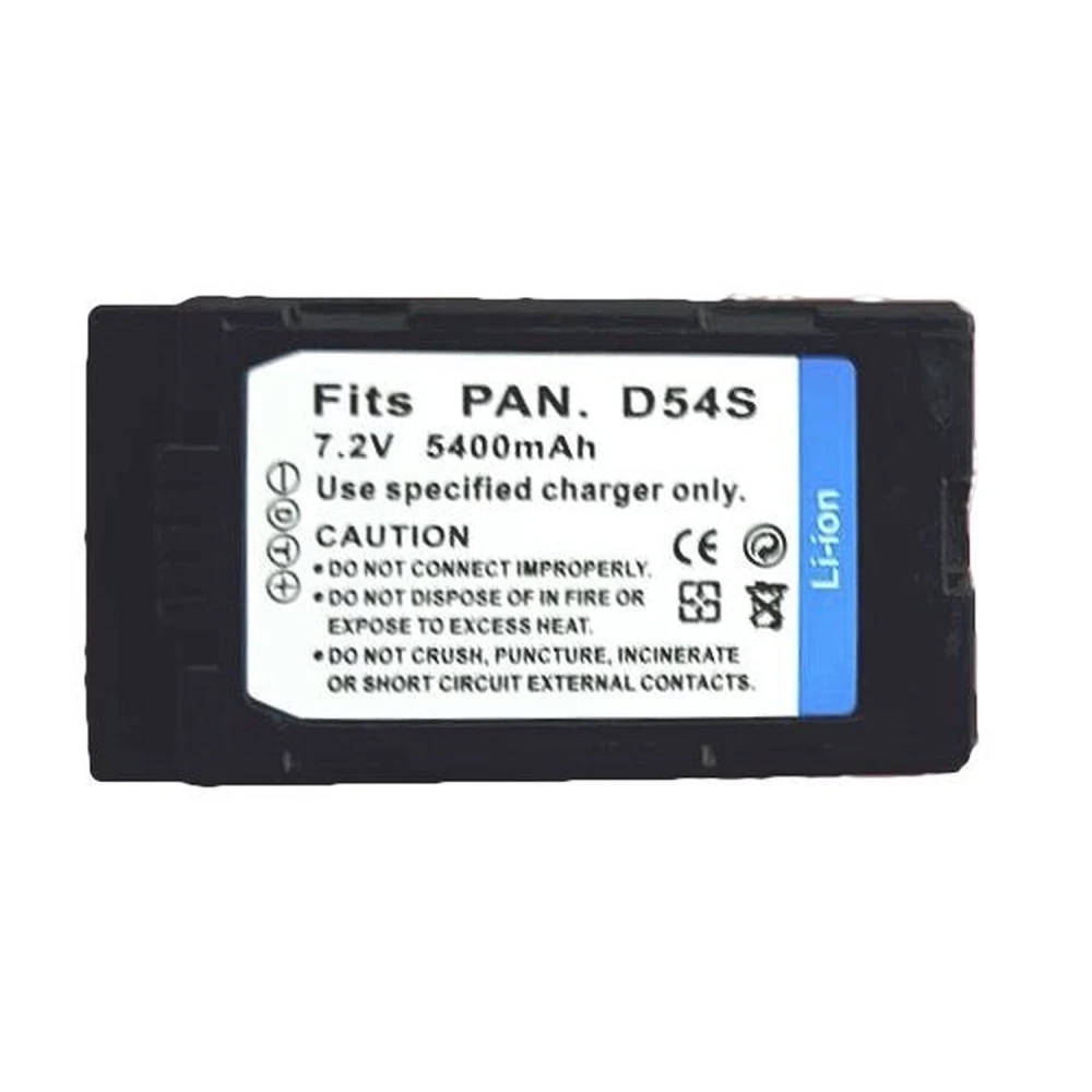 Bateria compatível Panasonic CGP-D54 7.2V 5400mAh para câmaras Panasonic