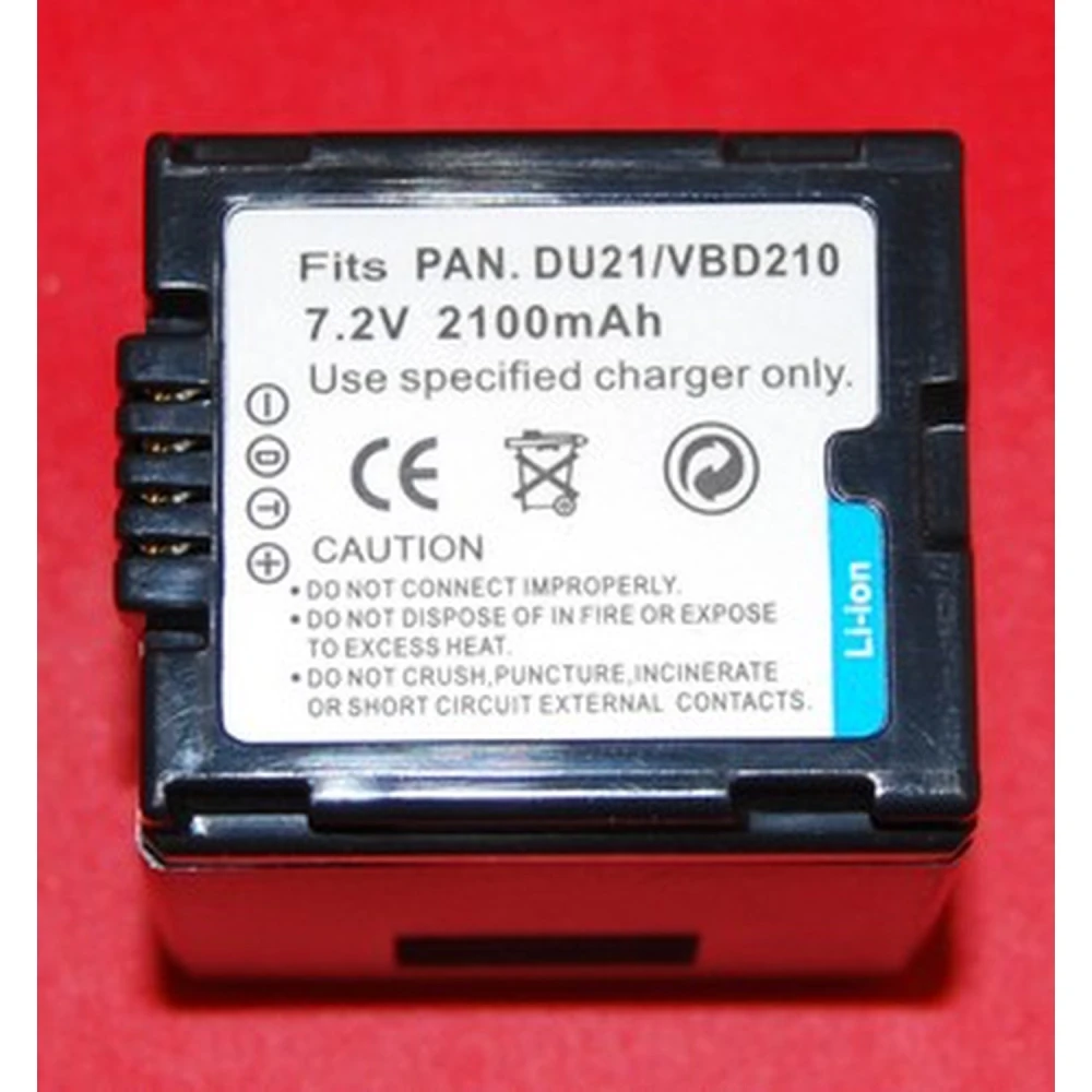 Bateria compatível Panasonic DU21 VBD210 para câmaras digitais