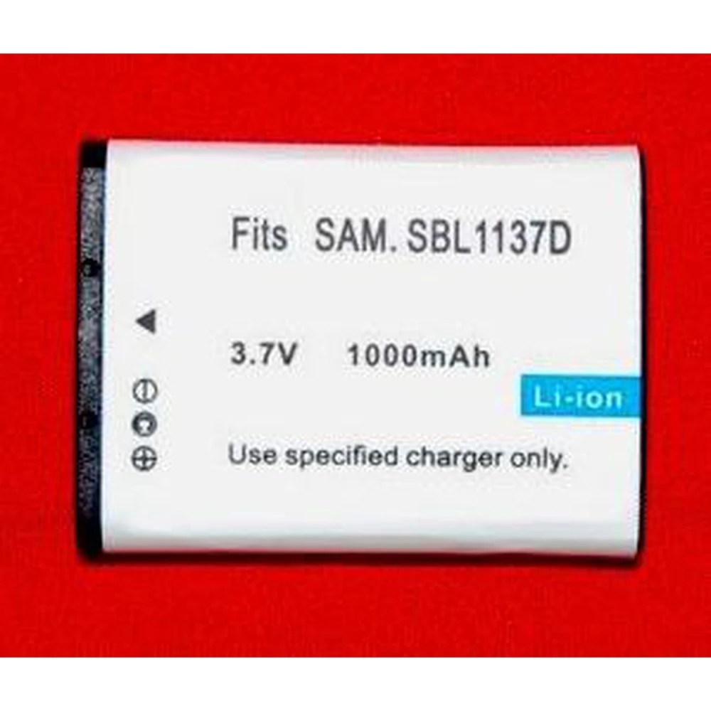 Bateria compatível Samsung SB-1137D Li-Ion 7.4V 1000mAh para câmaras