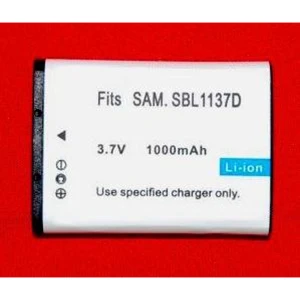 Bateria compatível Samsung SB-1137D Li-Ion 7.4V 1000mAh para câmaras