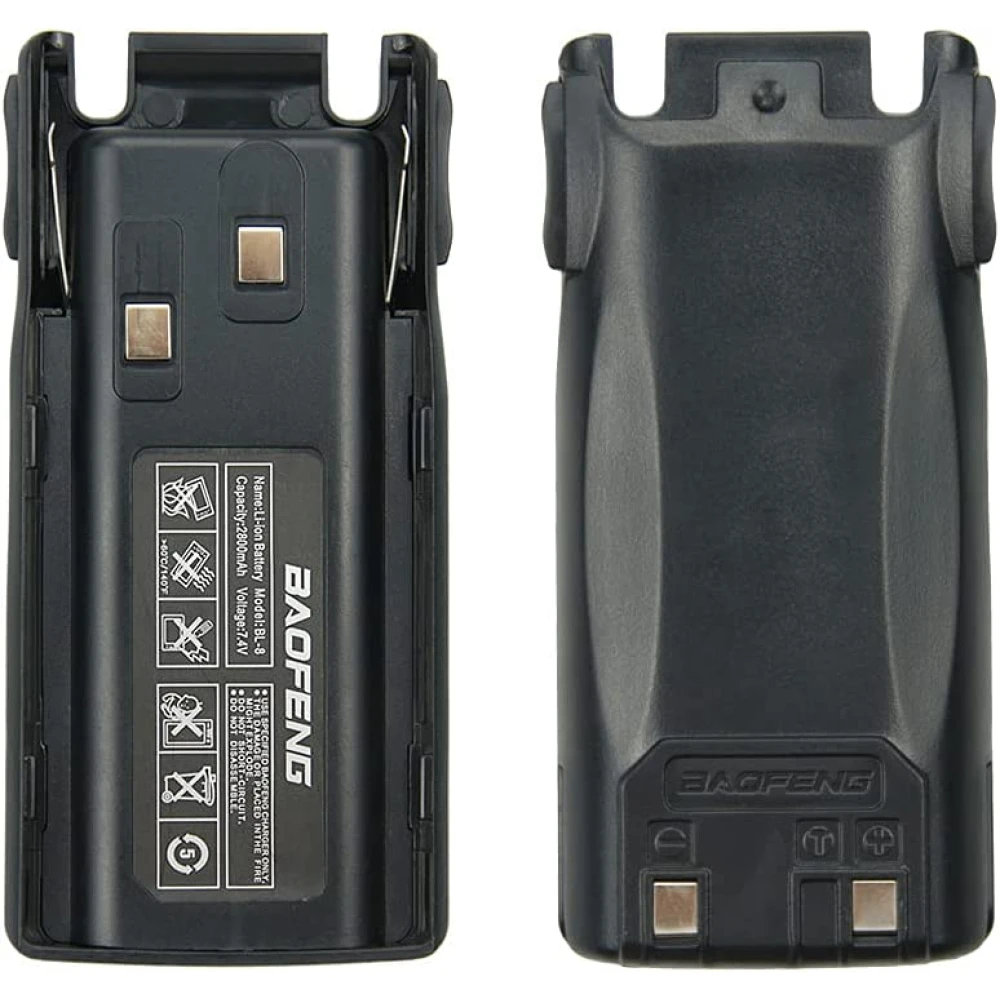 Bateria de substituição Baofeng BL-8 2800mAh 7.4V para walkie talkie bidirecional