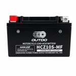 Bateria Moto AGM 12V 9Ah OUTDO HCZ10S-MF - Compatível Yuasa YTZ10S(-BS) / GTZ10S / ETZ10S