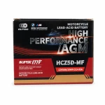 Bateria Moto AGM 12V 5Ah OUTDO HCZ5D-MF - Compatível Yuasa YTZ7S-BS / GTZ7S / ETZ5L-BS