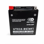 Bateria Moto AGM 12V 14Ah OUTDO UTX16-BS(MF) - Compatível Yuasa YTX16-BS / GTX16-BS / ETX16-BS / 16-B