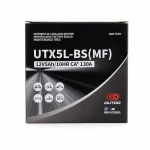 Bateria Moto AGM 12V 5Ah OUTDO UTX5L-BS(MF) - Compatível Yuasa YTX5L-BS / GTX5L-BS / ETX5L-BS
