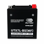 Bateria Moto AGM 12V 7Ah OUTDO UTX7L-BS(MF) - Compatível Yuasa YTX7L-BS / GTX7L-BS / ETX7L-BS