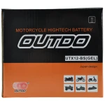 Bateria Moto YTX12-BS Gel Bateria de Gel para moto OUTDO vista superior