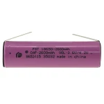 Batería recargable 18650 2600mAh con lengüeta para soldar en paquete