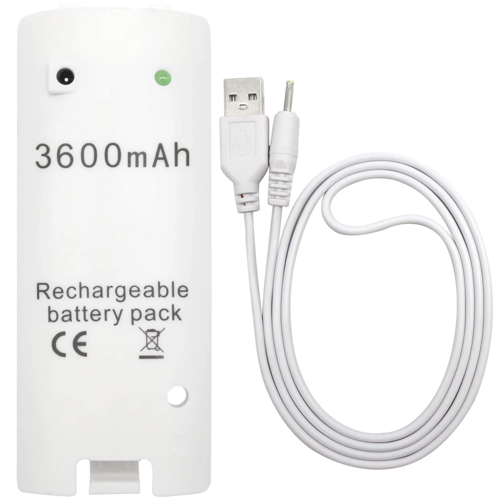 Bateria recarregável 3600mAh para comandos Wii