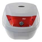 Top case universal para moto 28L branco - mala para capacete