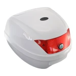 Top case universal para moto 28L branco - mala para capacete