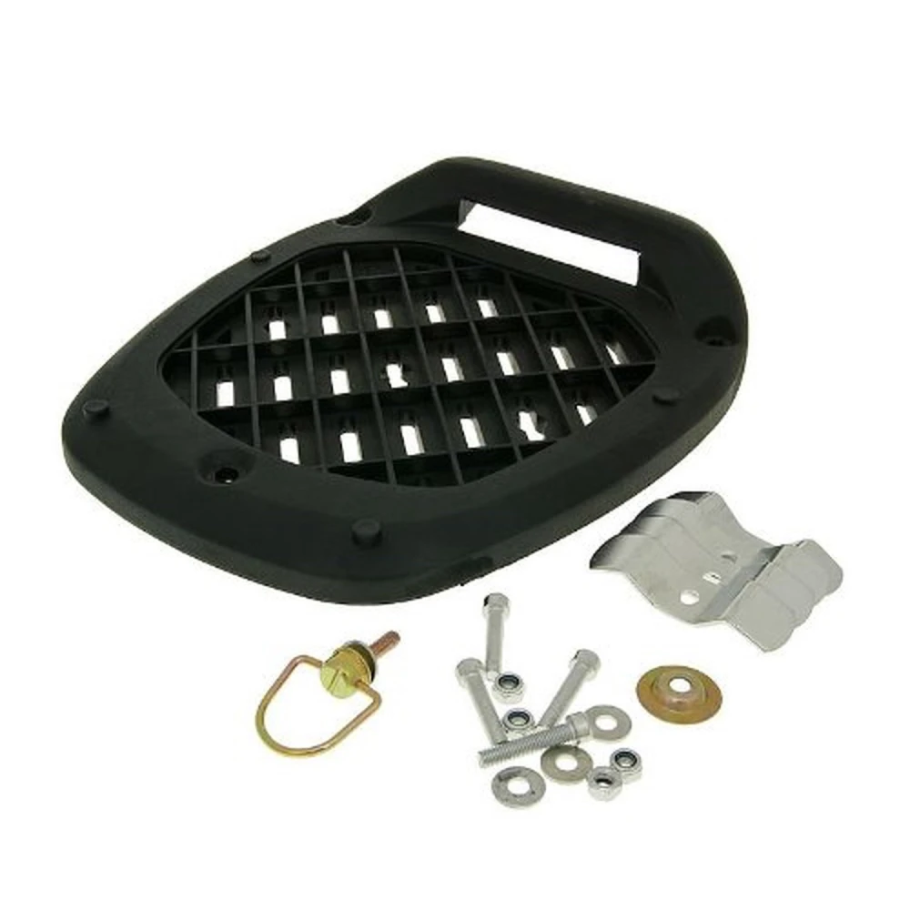 Vista lateral del baúl universal para moto con capacidad de 28 litros