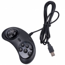 Preto Comando De Jogos Sega Megadrive-Genesis Style Usb Do Pc Controller Para Pc E Mac
