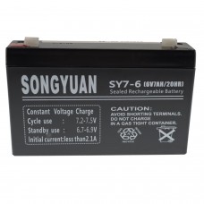 Bateria chumbo selada recarregável 6V / 7Ah REF SY7-6 NP7-6 MP-7-6 LC-R067R2P alarmes, a UPS BATTERY FOR UPS, ALARM, TOYS Songyuan 10.00 euro - satkit