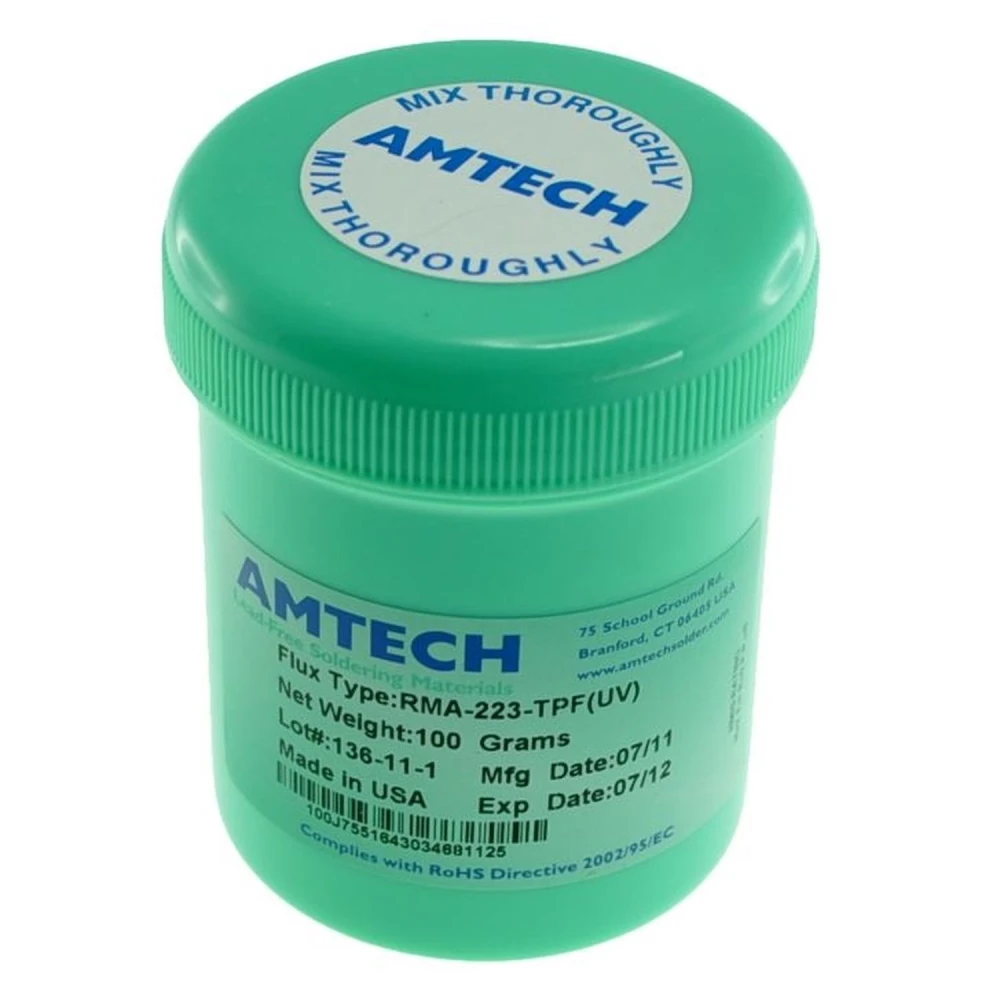 Balde 100cc Amtech RMA-223-TPF(UV) Solder Flux para soldadura eletrónica