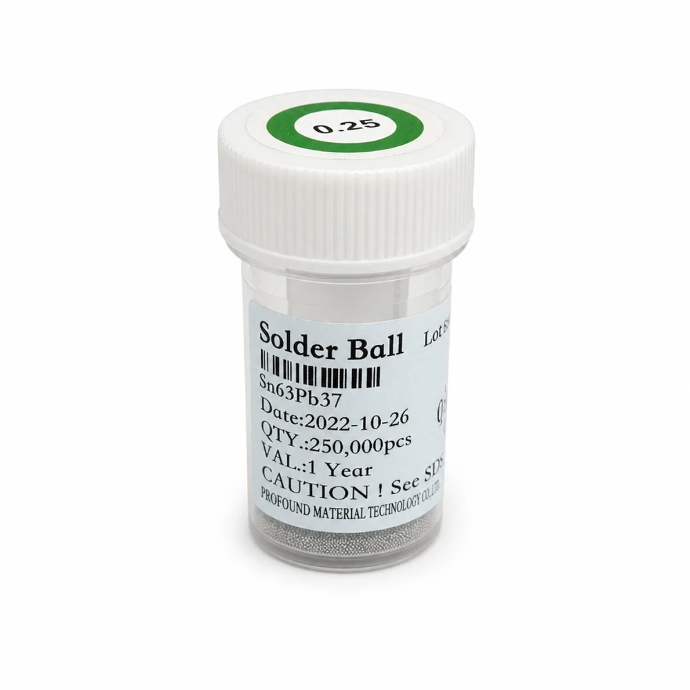 Frasco bolas de estanho com chumbo 0,25mm 250.000 unidades para soldadura BGA