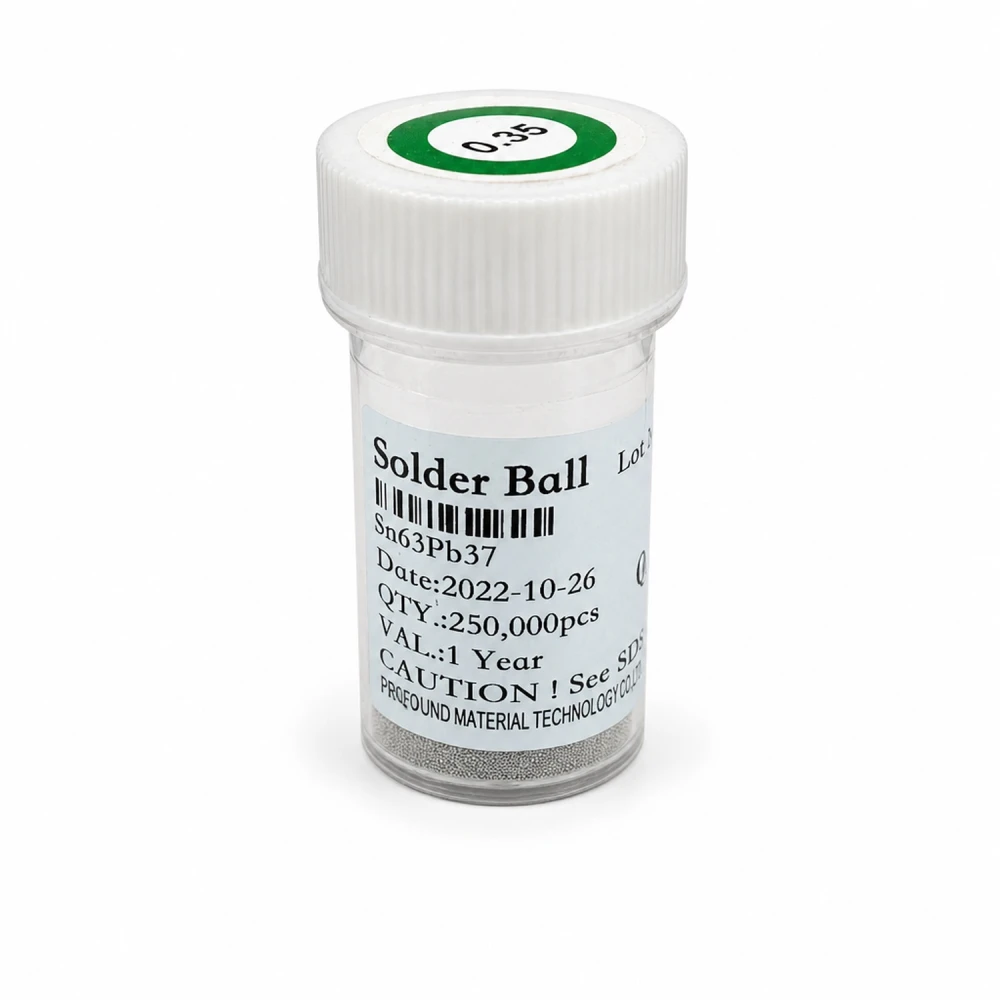 Frasco bolas de estanho com chumbo 0,35mm 250.000 unidades para soldadura BGA