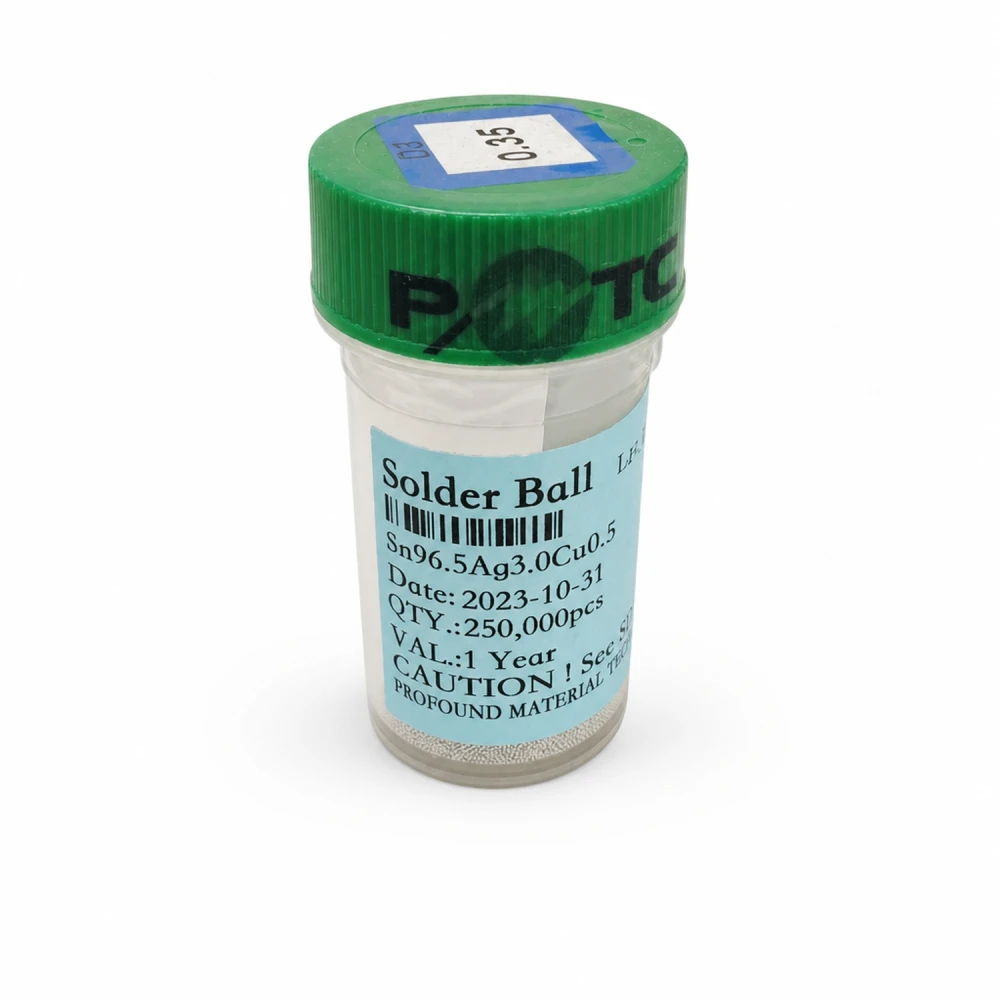 Frasco bolas de estanho sem chumbo 0,35mm 250.000 unidades para soldadura BGA